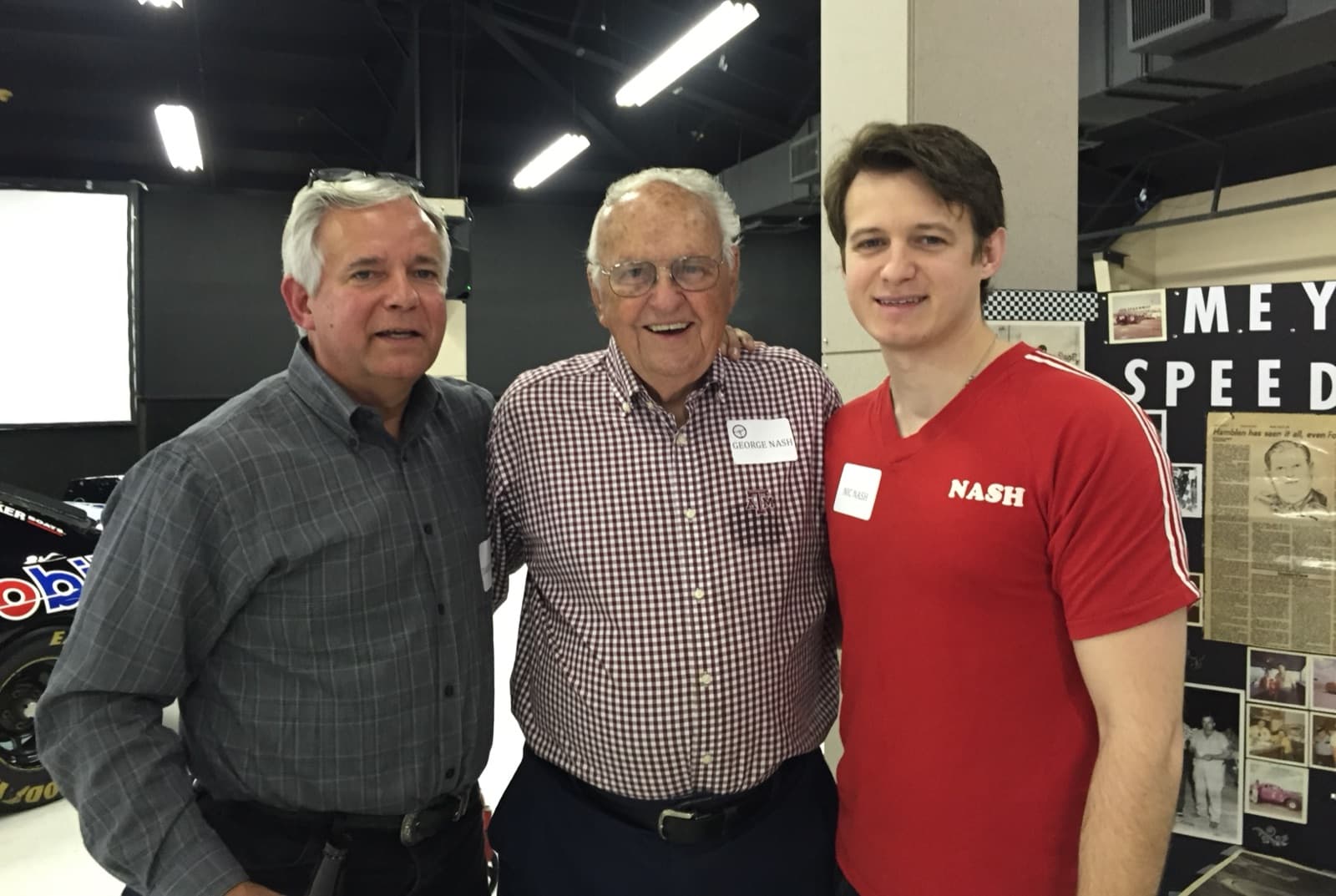 Nic Nash with his dad Darrel and grandfather George Nash